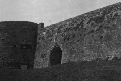 Hrvatska Kostajnica - Stari grad - Zidine prema istoku s gla
