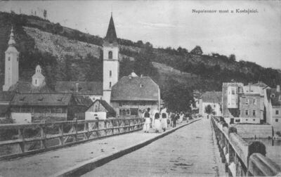 Hrvatska Kostajnica - Dio naselja uz drveni Napoleonov most 