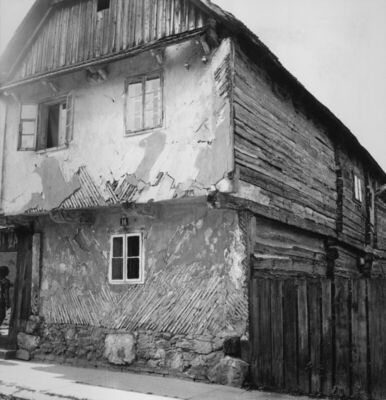 Sisak - Sjeverno i zapadno pročelje drvene katnice u ulici N