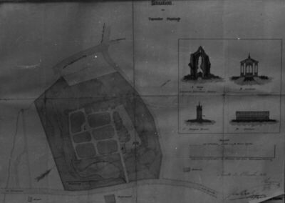 Topusko - Muzejska zbirka - Plan parka iz sredine 19. stolje