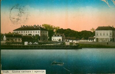 Sisak - Dio grada s Glavnom carinarnicom i agencijom