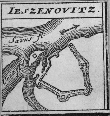Jasenovac - Plan Jasenovca iz vremena Karlovačkog mira 1700.