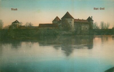 Sisak - Stari grad - pogled s Kupe