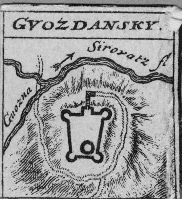 Gvozdansko (Dvor na Uni) - Tlocrt grada Zrinskih iz 15. stol