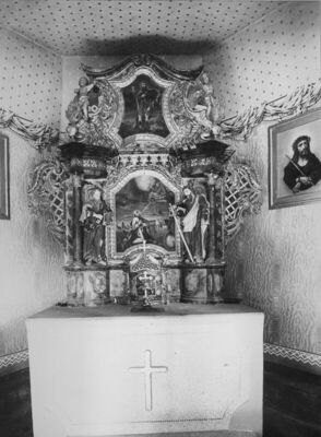 Hrastelnica (Sisak) - Crkva Sv. Ilije, unutrašnjost: oltar S