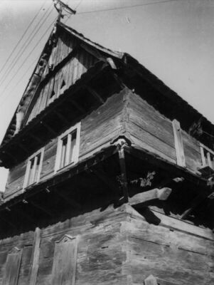 Krapje (Jasenovac) - Kuća kbr. 15, glavno zabatno pročelje i