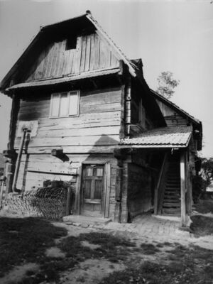 Potok (Popovača) - Zabatno pročelje drvene katnice kbr. 97 s
