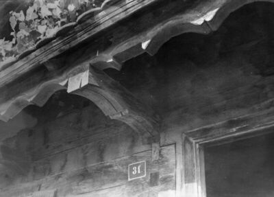 Krapje (Jasenovac) - Drvena kuća kbr. 31, detalj glavnog pro