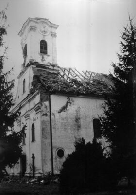 Sunja - Župna crkva Sv. Marije Magdalene - Zvonik i krovište