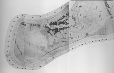 Sisak - Karta Nikole Milojevića iz 1860. godine: glavne prom