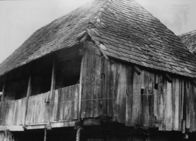 Gušće (Sisak) - trijem „ganjka“ drvene katnice iz 1880. godi