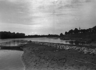 Krapje (Jasenovac) - Situacija sela na Savi s nizom drvenih 