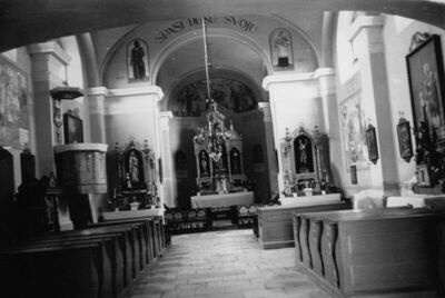 Gušće (Sisak) - Župna crkva Sv. Nikole, unutrašnjost - pogle