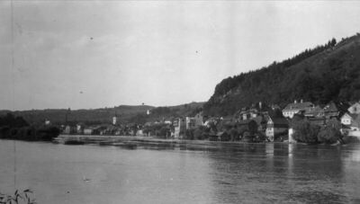 Hrvatska Kostajnica - Veduta mjesta s unskog mosta - pogled 