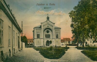 Sisak - Dio grada sa sinagogom