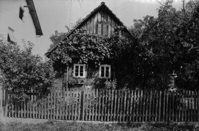 Potok (Popovača) - Zabatno ulično pročelje drvene prizemnice
