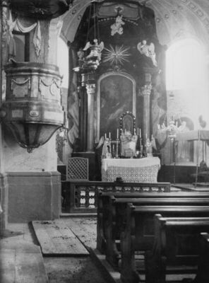 Petrinja - Župna crkva Sv. Lovre, detalj interijera - pogled