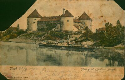 Sisak - Stari grad - pogled s Kupe