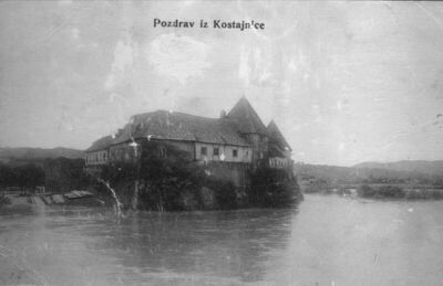 Hrvatska Kostajnica - Stari grad - Pogled s hrvatske strane;