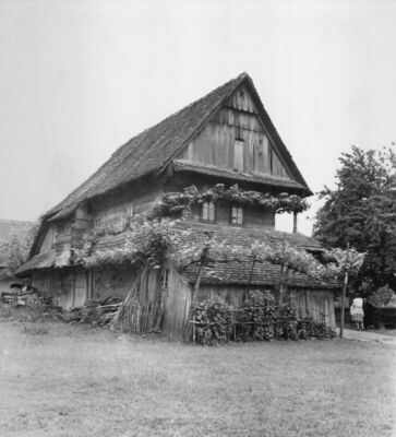Gušće (Sisak) - Ulično i bočno pročelje kuće kbr. 302; vlasn