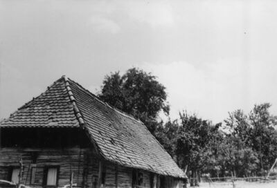 Gornje Selište (Glina) - Prizemna brvnara od oblica, na "hrv