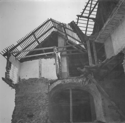 Sisak - Stari grad - Dvorišno krilo uz demontiranu zapadnu k