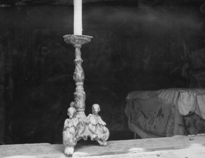 Stari Brod (Lekenik) - Drveni, barokni polikromirani svijećn